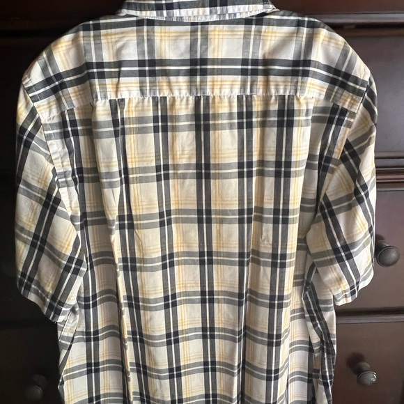 George Men’s Yellow & Gray Plaid Short-Sleeve Button-Up Shirt – XL (46-48) - Picture 4 of 4